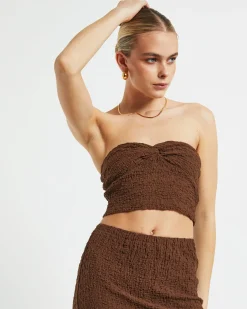 Skyla Texture Twist Bandeau Top