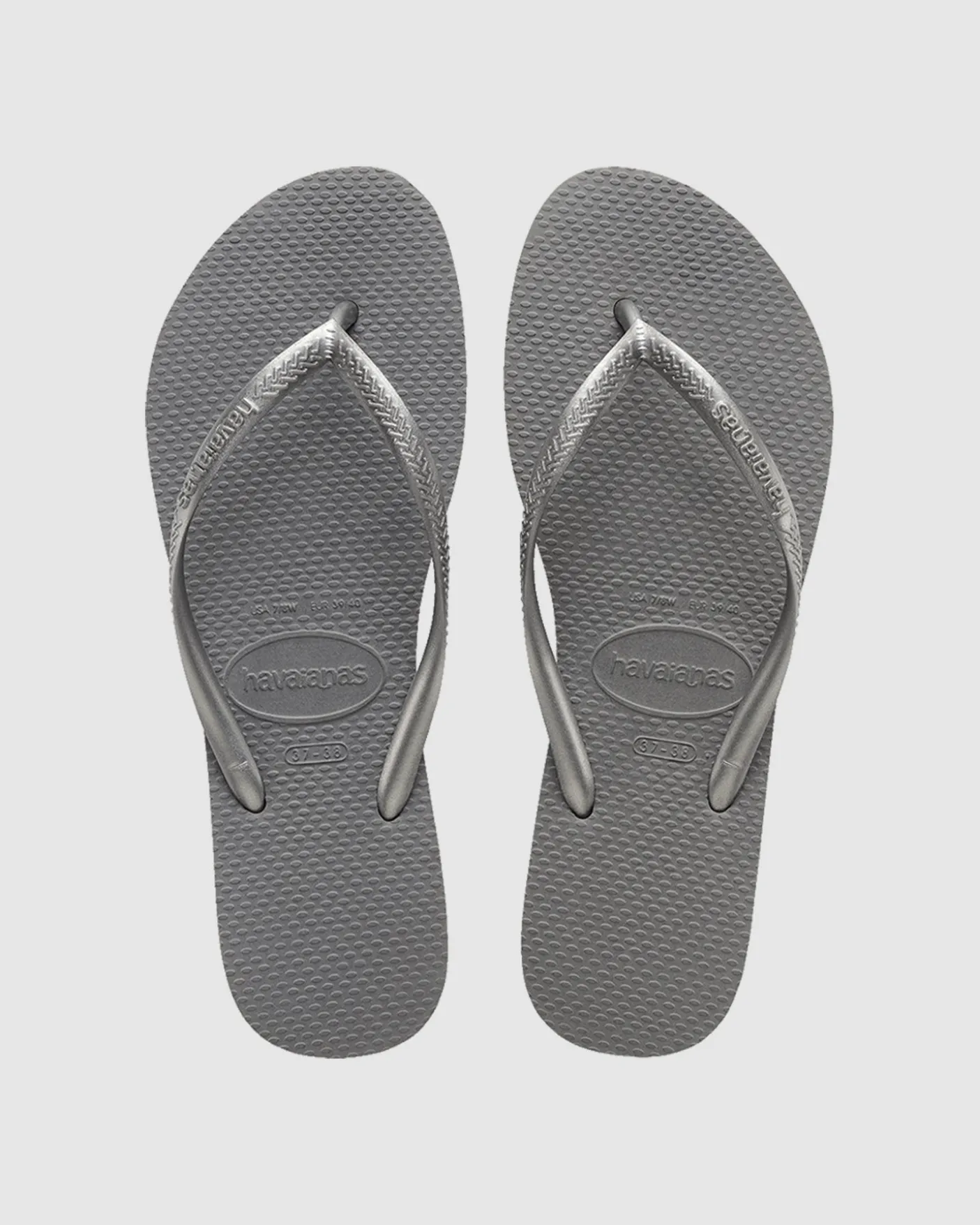 Slim Metallic Thongs