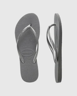 Slim Metallic Thongs