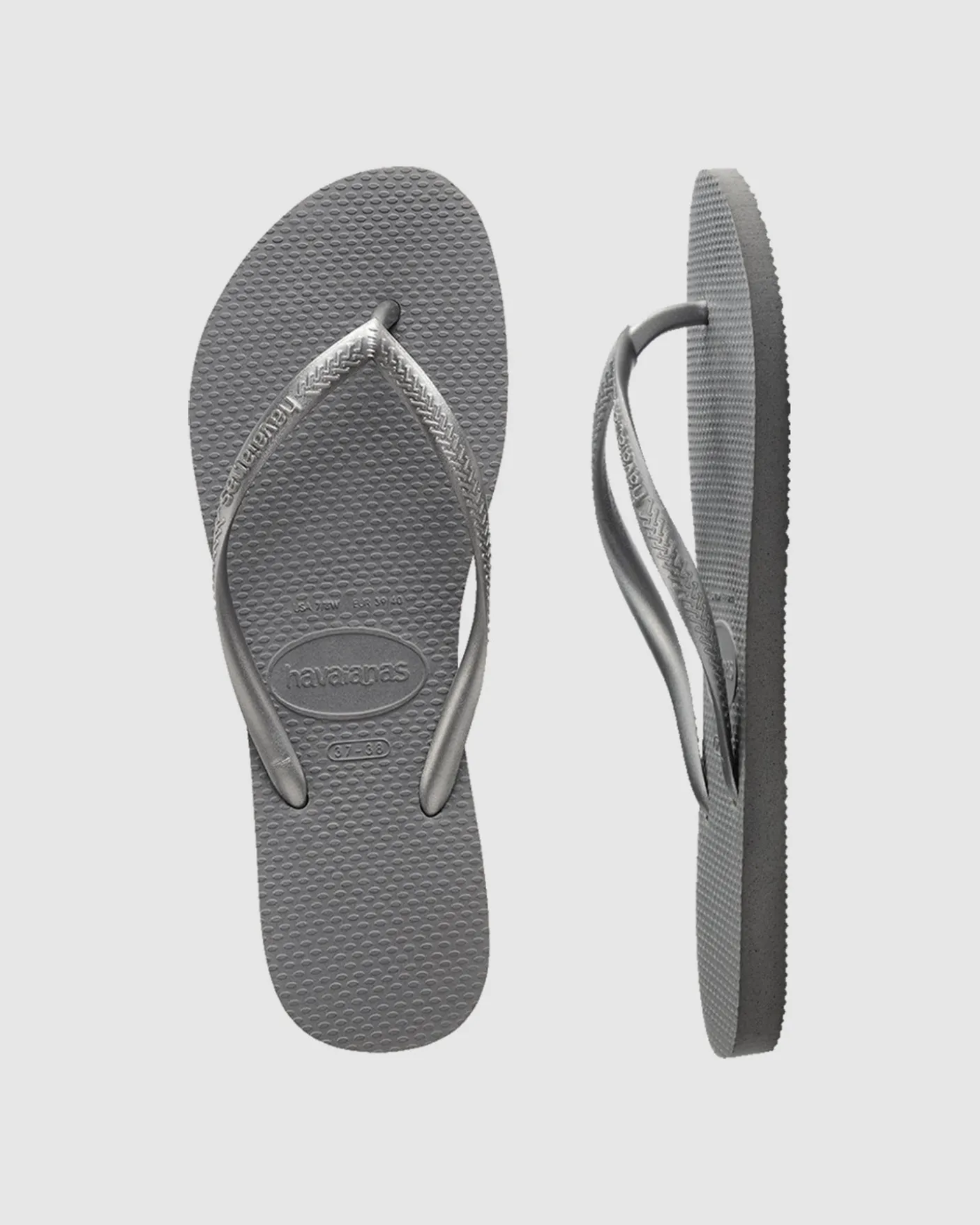 Slim Metallic Thongs