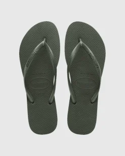 Slim Metallic Thongs