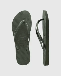 Slim Metallic Thongs