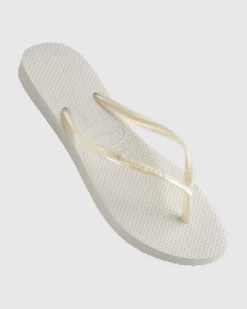 Slim Metallic Thongs