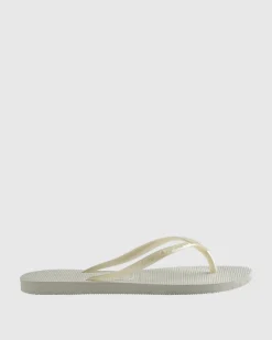 Slim Metallic Thongs