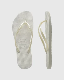 Slim Metallic Thongs