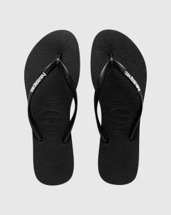 Slim Rubber Logo Thongs