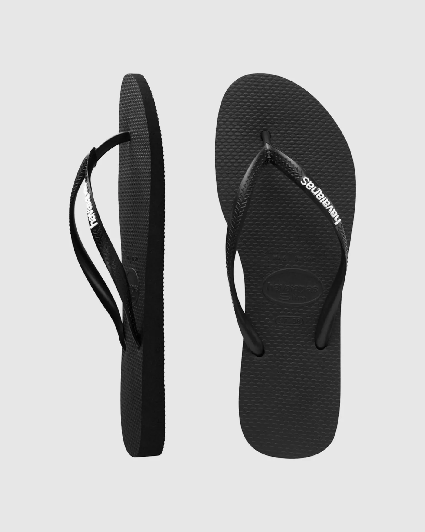 Slim Rubber Logo Thongs