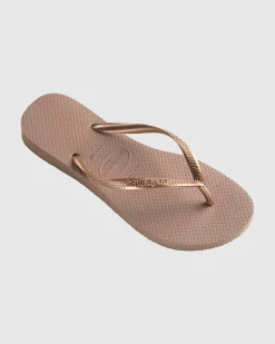 Slim Thongs Metallic Rose Gold