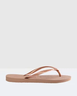 Slim Thongs Metallic Rose Gold