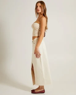 Slinky Strapless Top in Vintage Stone