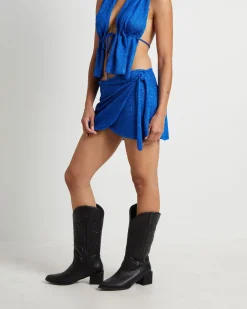 Sofia Sequin Sarong Mini Skirt