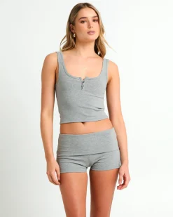 Soft Knit Button Tank