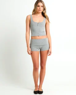 Soft Knit Button Tank