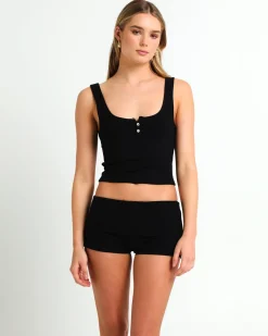 Soft Knit Button Tank