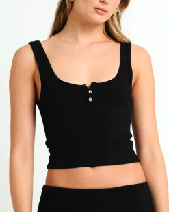 Soft Knit Button Tank
