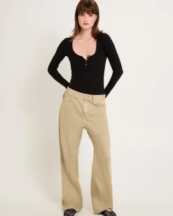 Soft Knit Rib Button Bodysuit