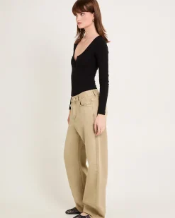 Soft Knit Rib Button Bodysuit