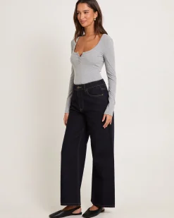 Soft Knit Rib Button Bodysuit