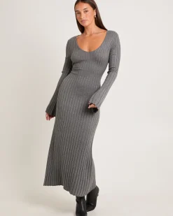 Sophie Long Sleeve Rib Knit Dress