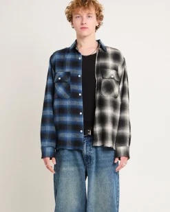 Split Flannel Long Sleeve Shirt