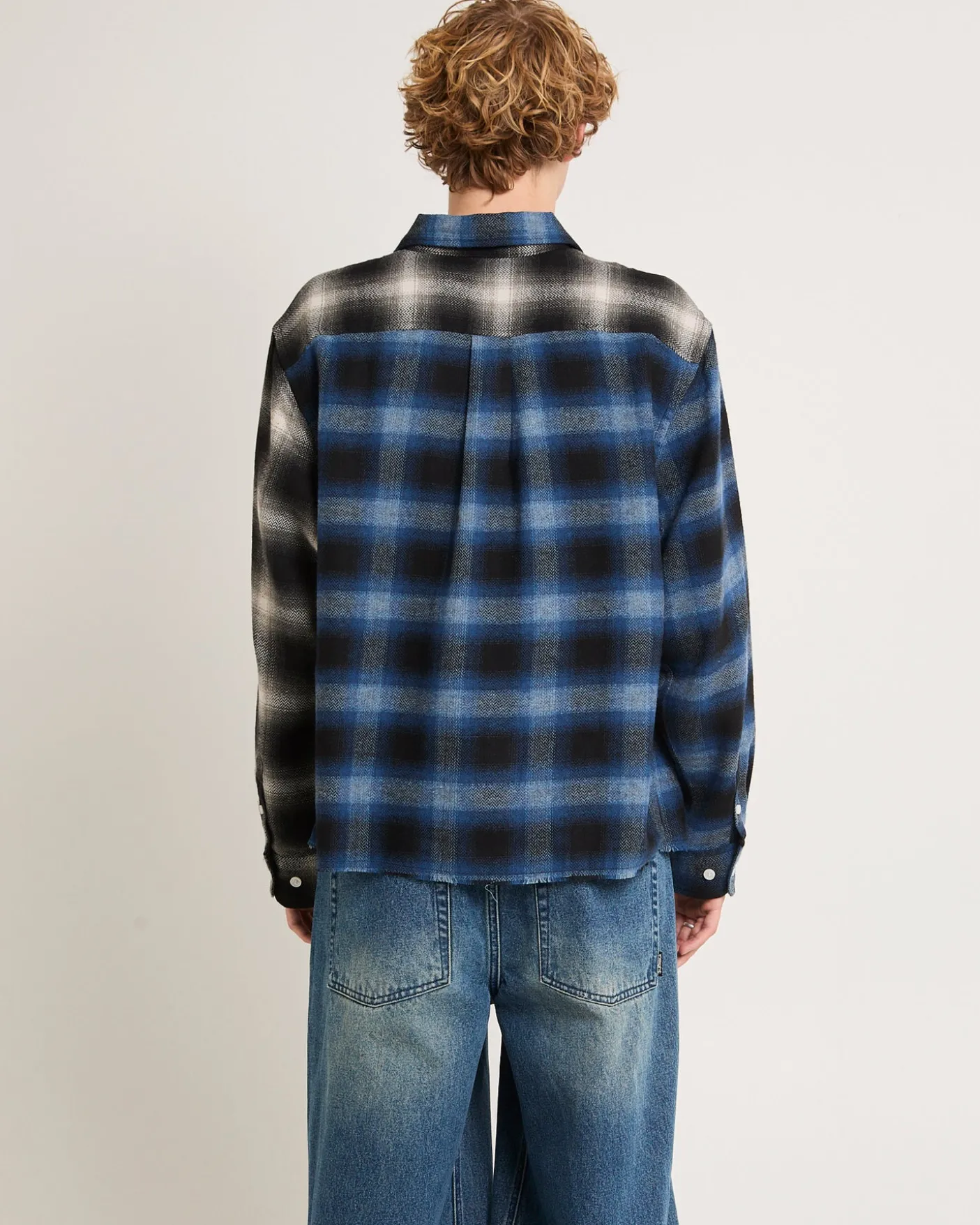 Split Flannel Long Sleeve Shirt