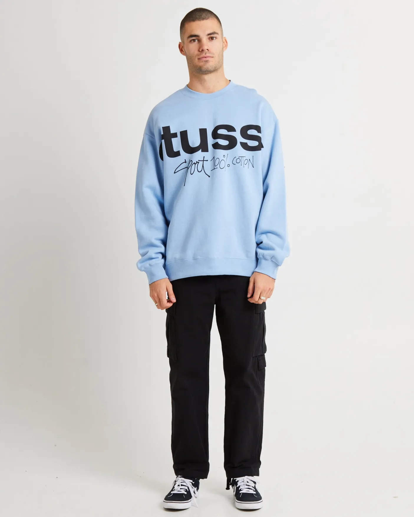 Sport 100 Fleece Crew Sweater Powder Blue