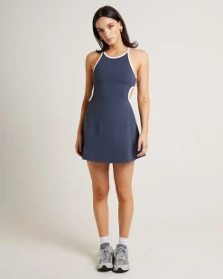 Sports Club Contrast Dress in Midnight