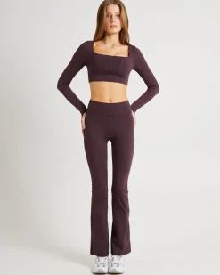 Square Neck Seam Long Sleeve Top