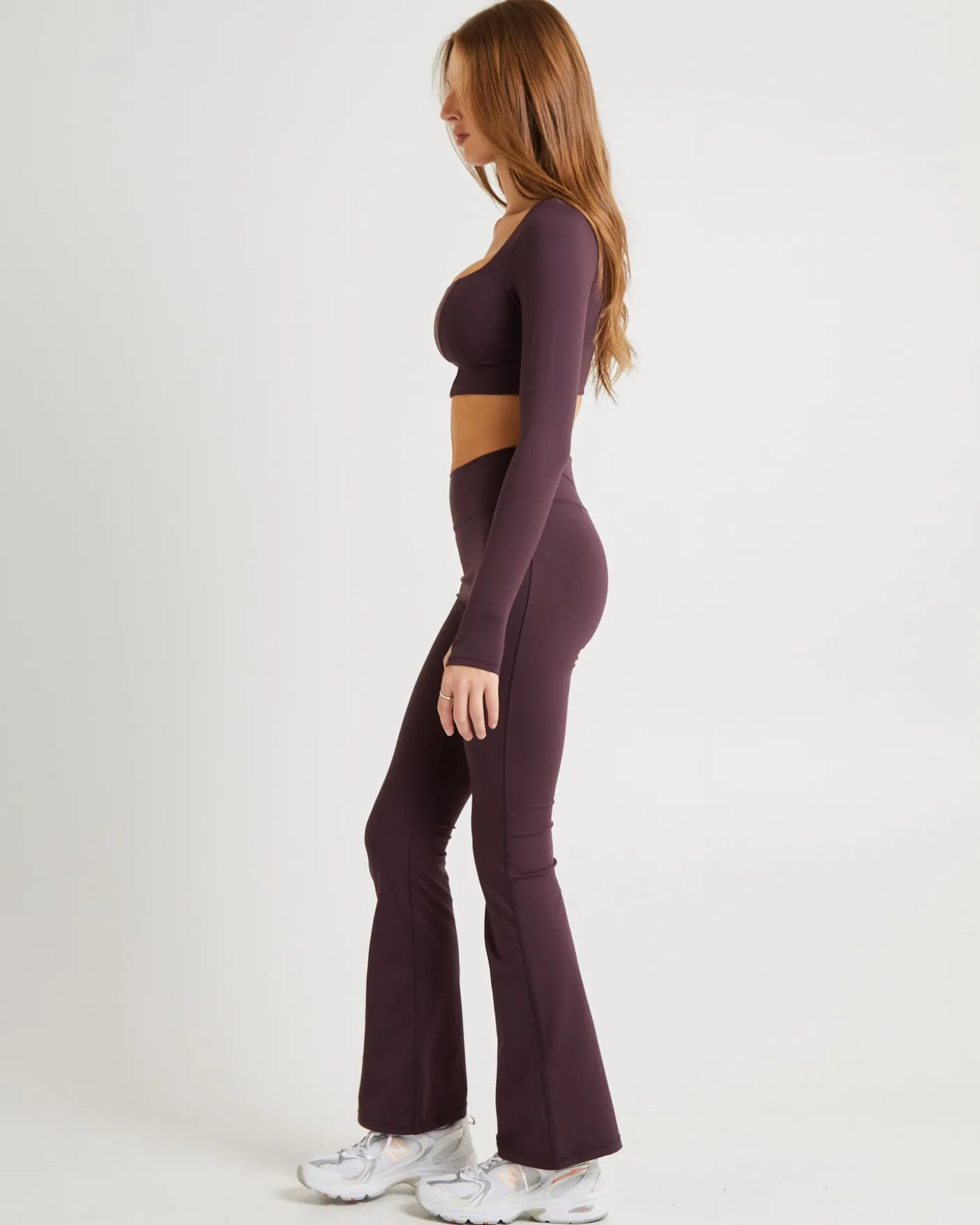 Square Neck Seam Long Sleeve Top