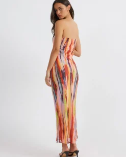 St Barts Strapless Maxi Dress in Multi