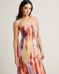St Barts Strapless Maxi Dress in Multi