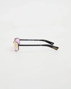 Star Beam Sunglasses in Matte Black/Pink Mirror