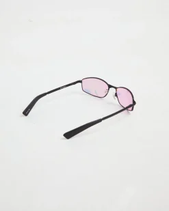 Star Beam Sunglasses in Matte Black/Pink Mirror