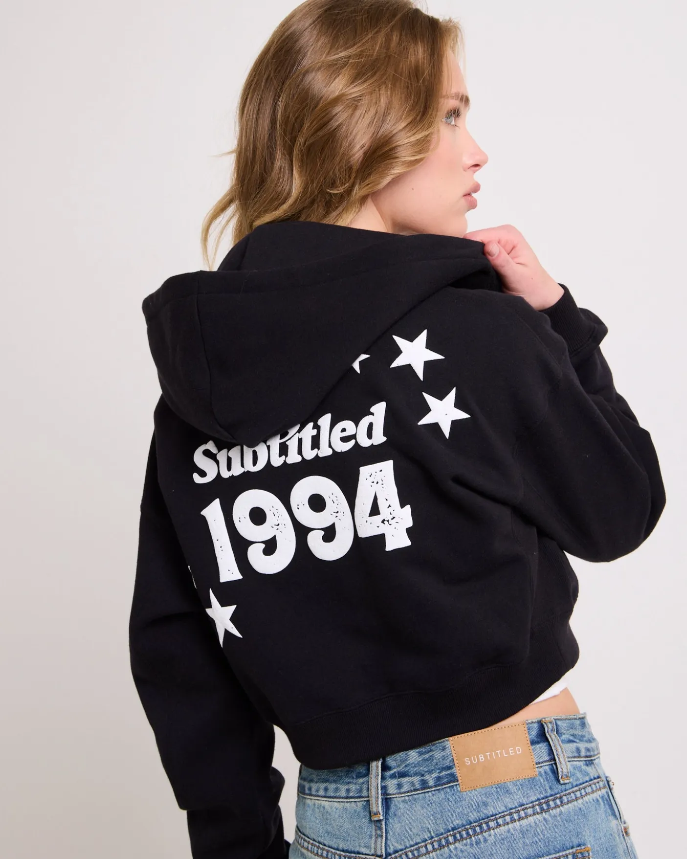 Stargazer Cropped Zip Hoodie