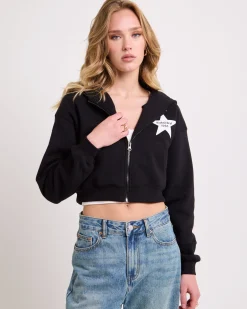 Stargazer Cropped Zip Hoodie