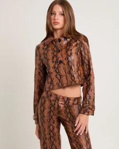 Stassy Snake PU Coat