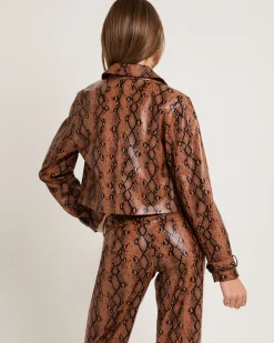 Stassy Snake PU Coat