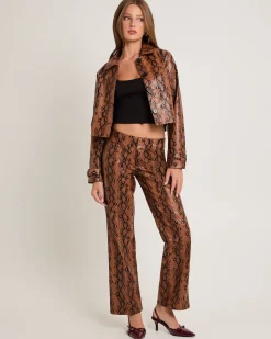 Stassy Snake PU Coat