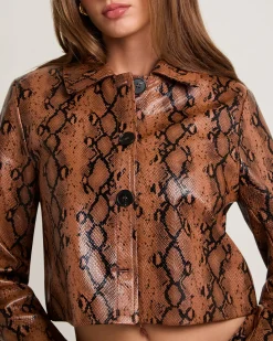 Stassy Snake PU Coat