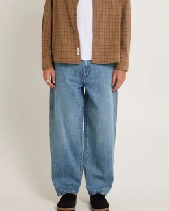 Steezy Relaxed Denim Jeans Used Indigo