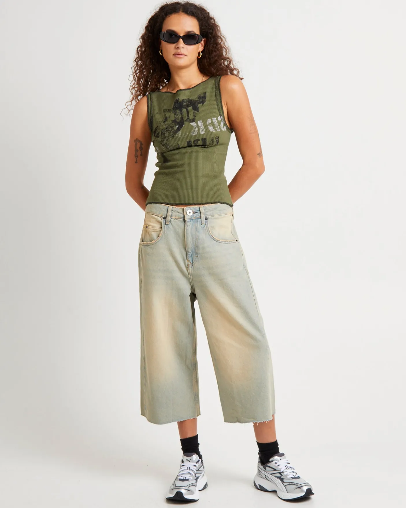 Stencil Rib Tank Top