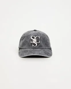 Stone Wash Baseball Cap in Washed Charcoal