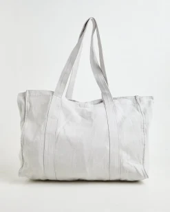 Stonewashed Tote Bag in Grey