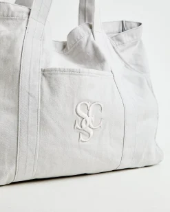 Stonewashed Tote Bag in Grey