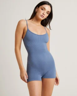 Strappy Unitard in Ink Blue