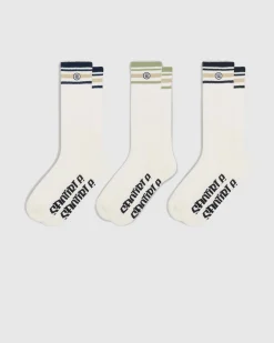 Stripe S-Dot Sock 3 Pack