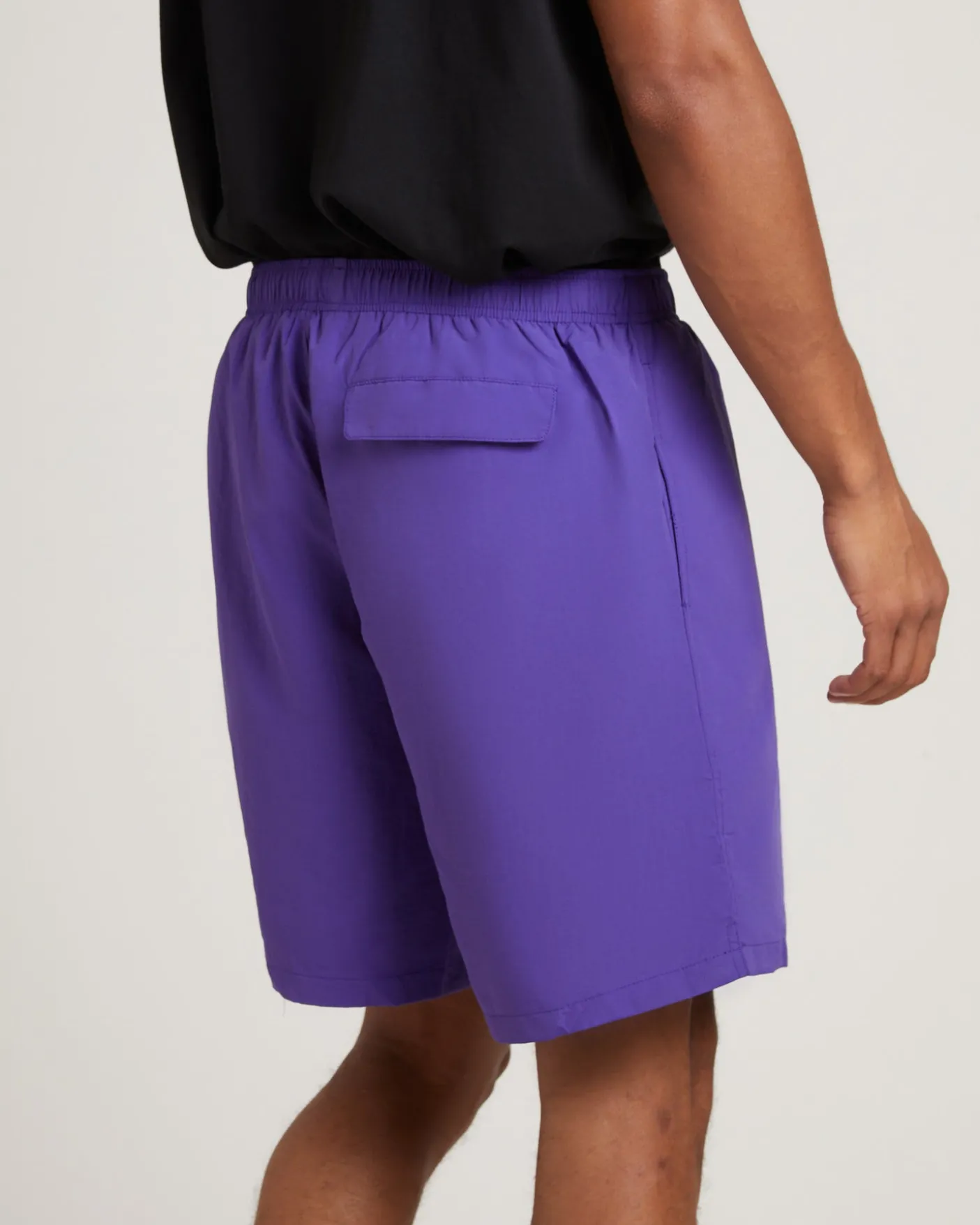 Stussy Big Stock Nylon Shorts in Purple