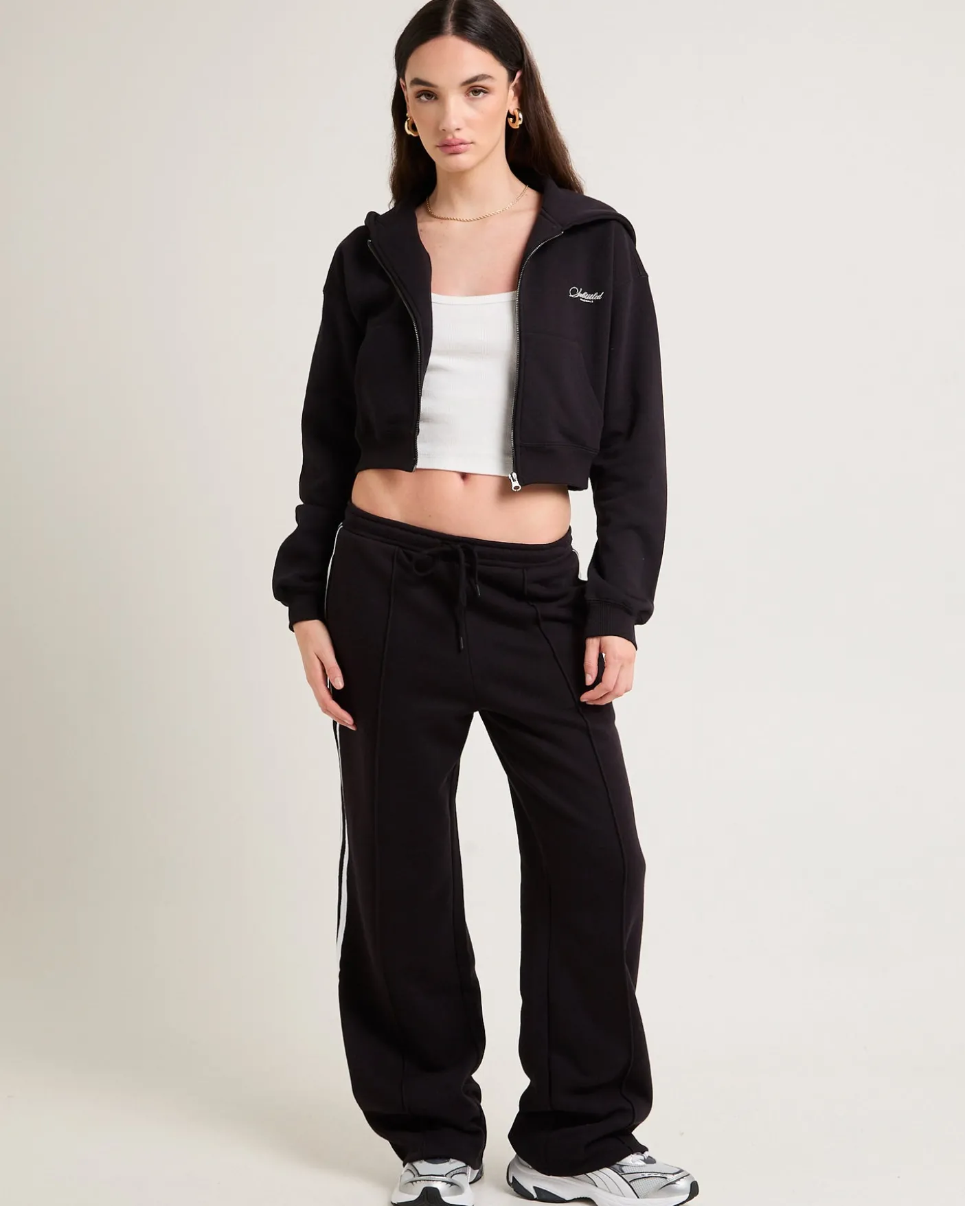 Subtitled Baggy Track Pants