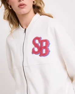 Subtitled Emblem Bomber Jacket