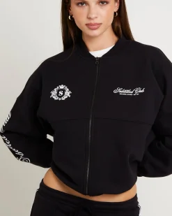 Subtitled Wellness Club Bomber Jacket